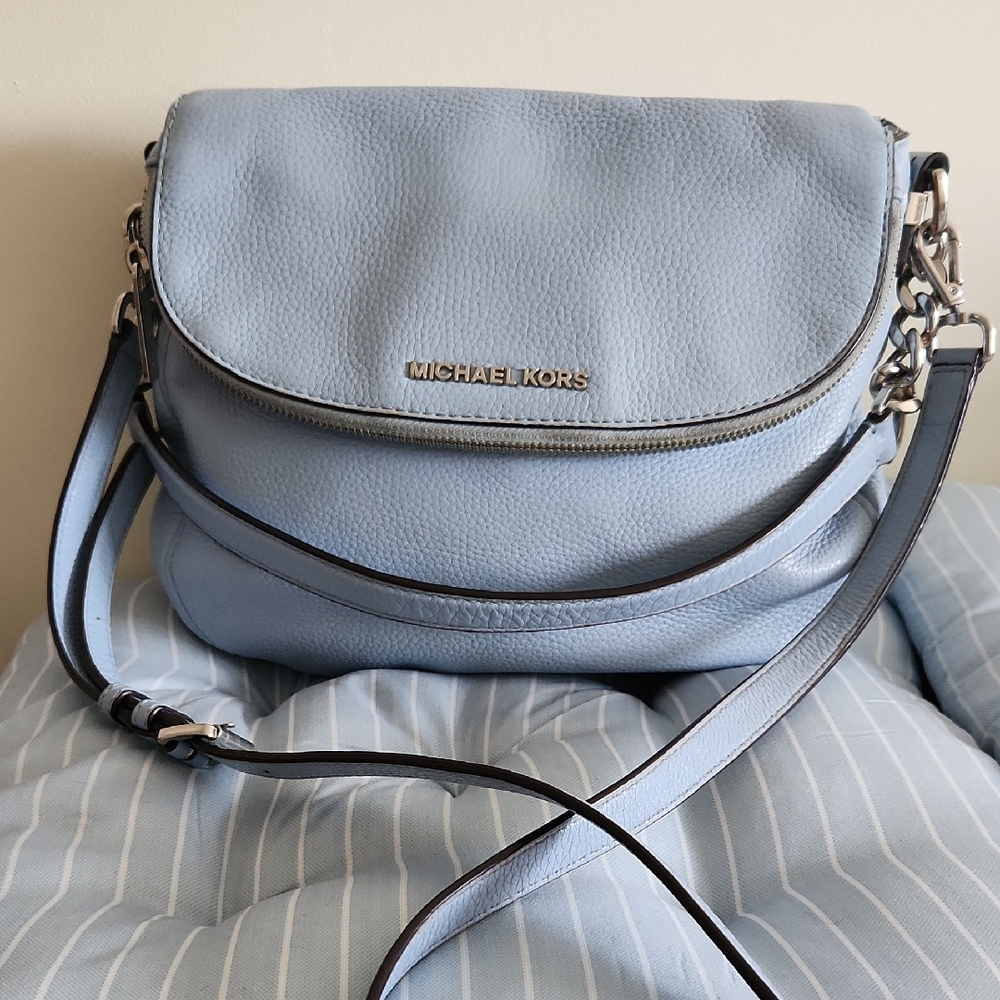 Michael Kors powder blue crossbody purse